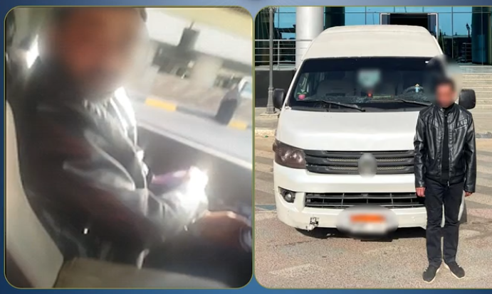 ضبط سائق ميكروباص متهم بتشغيل فيديو منافي للآداب بالجيزة